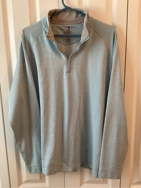 Johnnie-O Seychelles Blue Freeborne Performance Quarter-Zip XXL Pullover - IEC